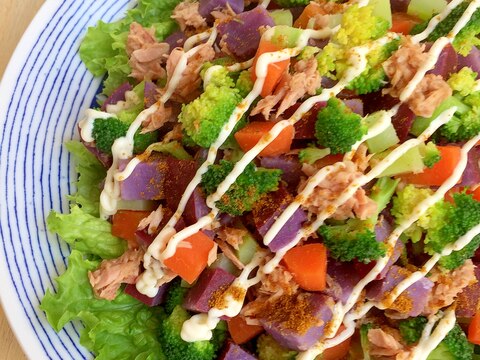 超〜簡単!3ステップで楽チン野菜丸ごと温サラダ♪